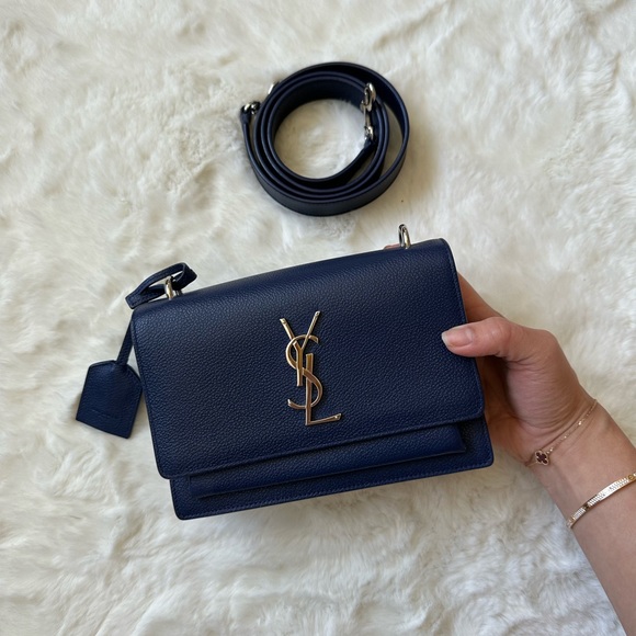 Saint Laurent Sunset Satchel Leather Bag - Picture 7 of 14